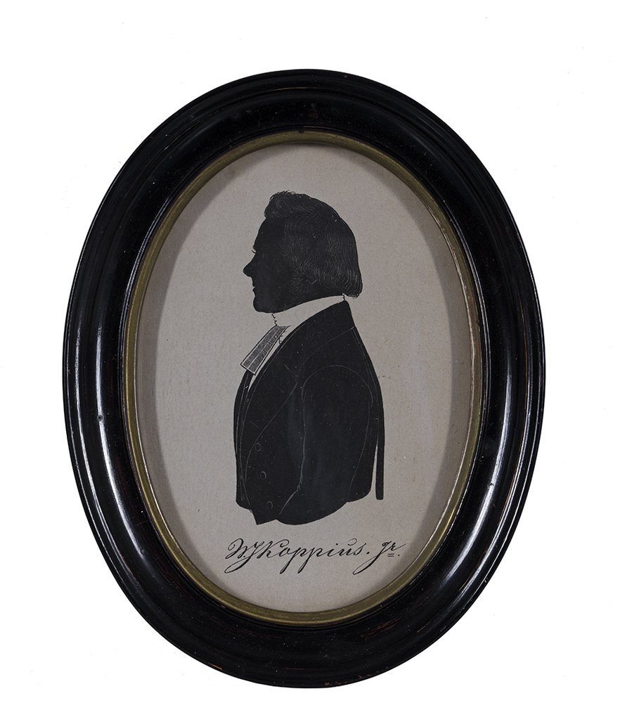 Silhouetportret Predikant Wibrandus Johannes Koppius Jr.
